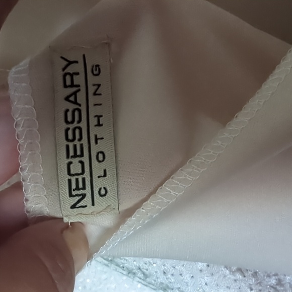 Off-white sparkling evening dress - Picture 5 of 8